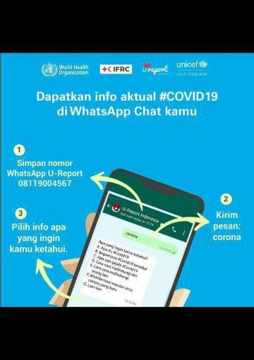 UNICEF Sediakan Chat Box Lewat WhatsApp untuk Informasi Virus Corona
